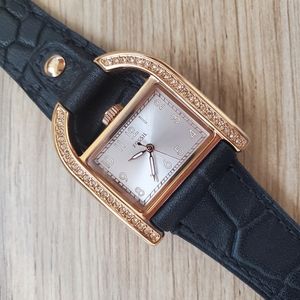 NWOT Fossil Harwell black leather watch